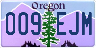 OR license plate 009EJM