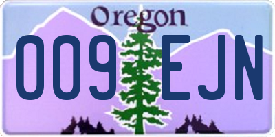 OR license plate 009EJN