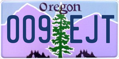 OR license plate 009EJT