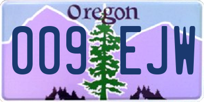 OR license plate 009EJW