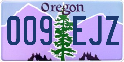 OR license plate 009EJZ