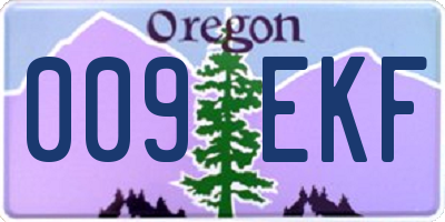OR license plate 009EKF