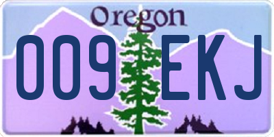OR license plate 009EKJ