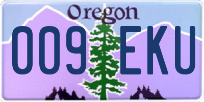 OR license plate 009EKU