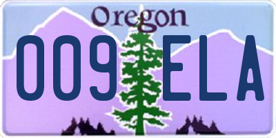 OR license plate 009ELA