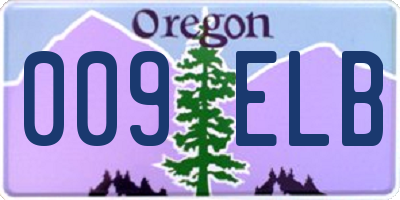 OR license plate 009ELB