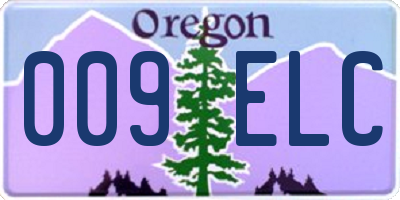 OR license plate 009ELC