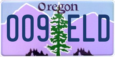 OR license plate 009ELD