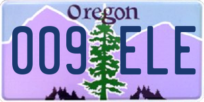 OR license plate 009ELE