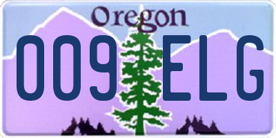 OR license plate 009ELG