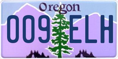 OR license plate 009ELH