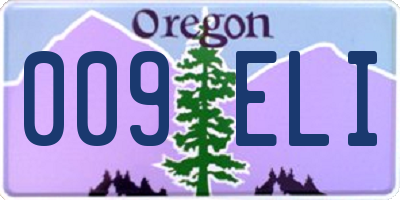 OR license plate 009ELI