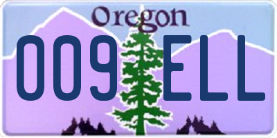 OR license plate 009ELL