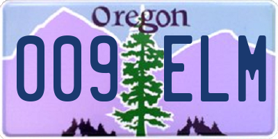 OR license plate 009ELM