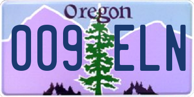 OR license plate 009ELN