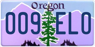 OR license plate 009ELO