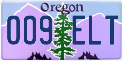 OR license plate 009ELT