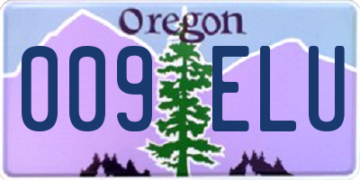 OR license plate 009ELU