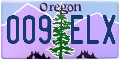 OR license plate 009ELX