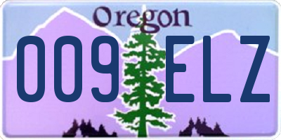 OR license plate 009ELZ