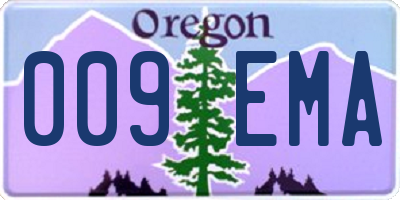 OR license plate 009EMA