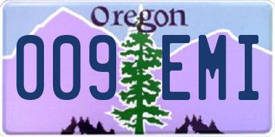 OR license plate 009EMI