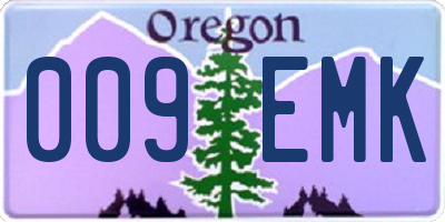 OR license plate 009EMK