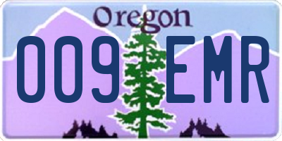 OR license plate 009EMR