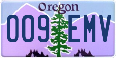 OR license plate 009EMV
