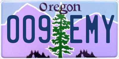 OR license plate 009EMY