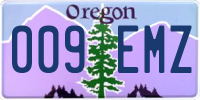 OR license plate 009EMZ
