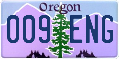 OR license plate 009ENG