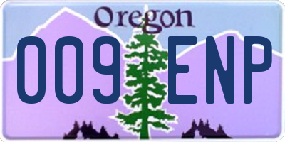 OR license plate 009ENP