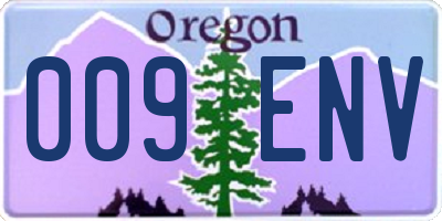 OR license plate 009ENV