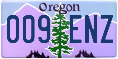 OR license plate 009ENZ