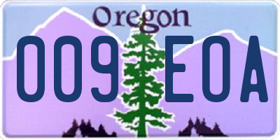 OR license plate 009EOA