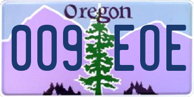 OR license plate 009EOE