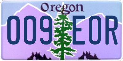 OR license plate 009EOR