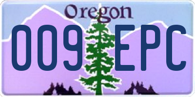 OR license plate 009EPC