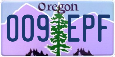 OR license plate 009EPF