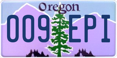 OR license plate 009EPI