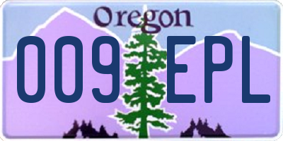 OR license plate 009EPL