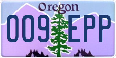 OR license plate 009EPP