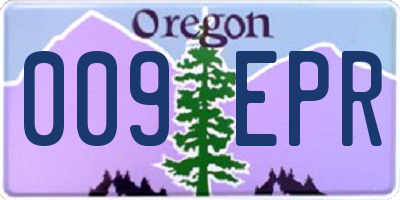OR license plate 009EPR