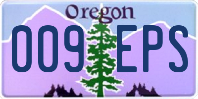 OR license plate 009EPS