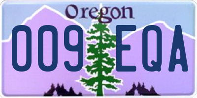 OR license plate 009EQA