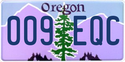 OR license plate 009EQC