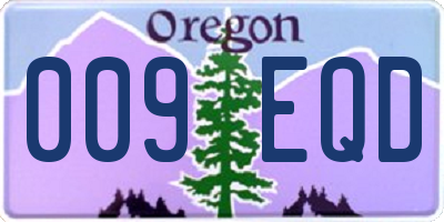 OR license plate 009EQD