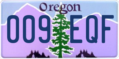 OR license plate 009EQF