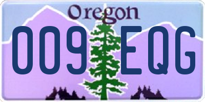 OR license plate 009EQG